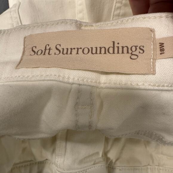 Soft Surroundings Jeans Womens 18W (39x27 ACTUAL) White Denim Coastal Stretch - Picture 4 of 7